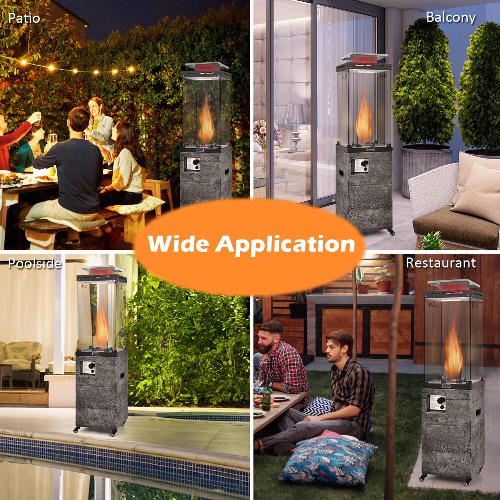 Patio  
Balcony  
Poolside  
Restaurant  

Wide Application