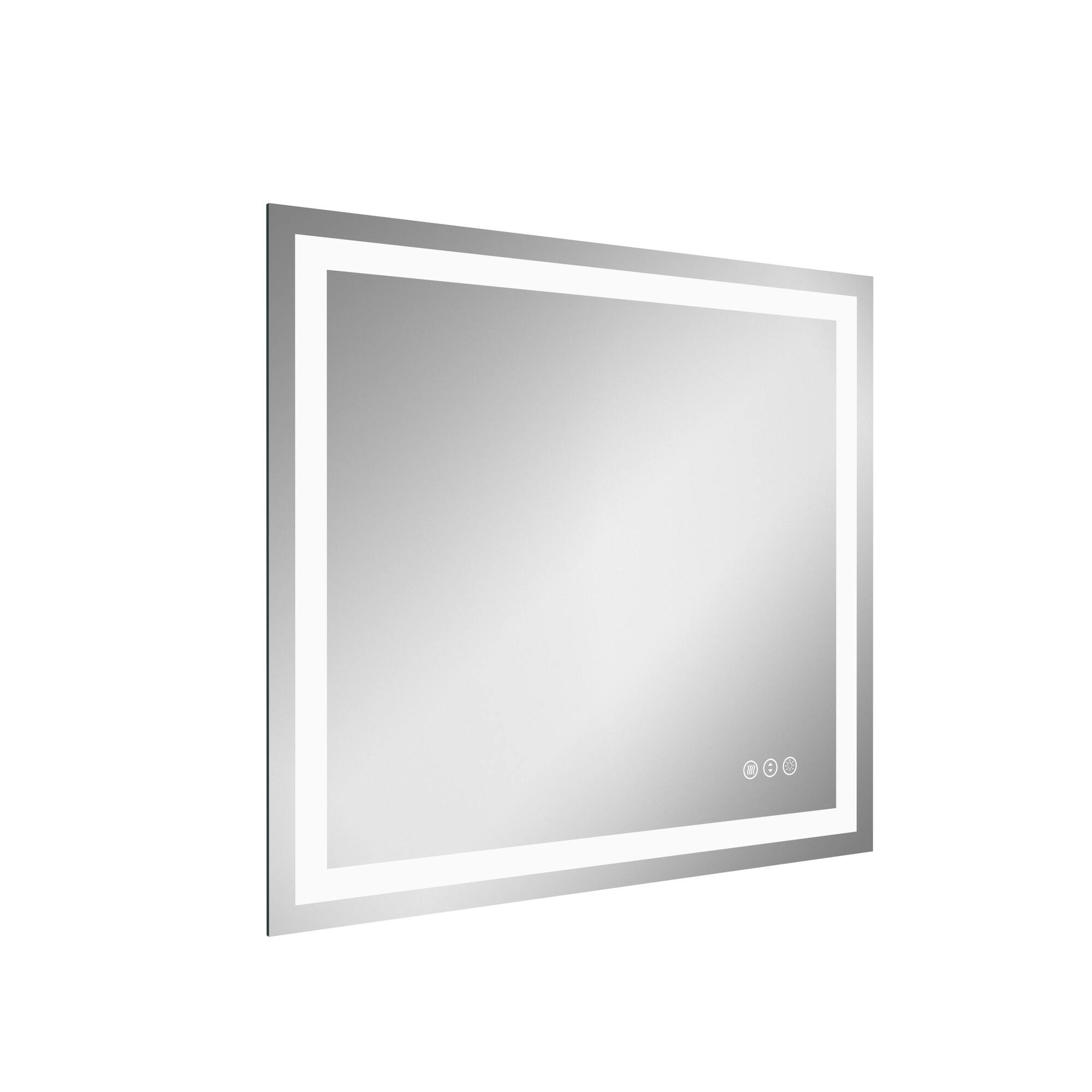 Alt View 1. Boyel Living - 36 in W x 40 in L Rectangular Frameless Wall Bathroom Vanity Mirror with Front and Backlit and Anti Fog.
