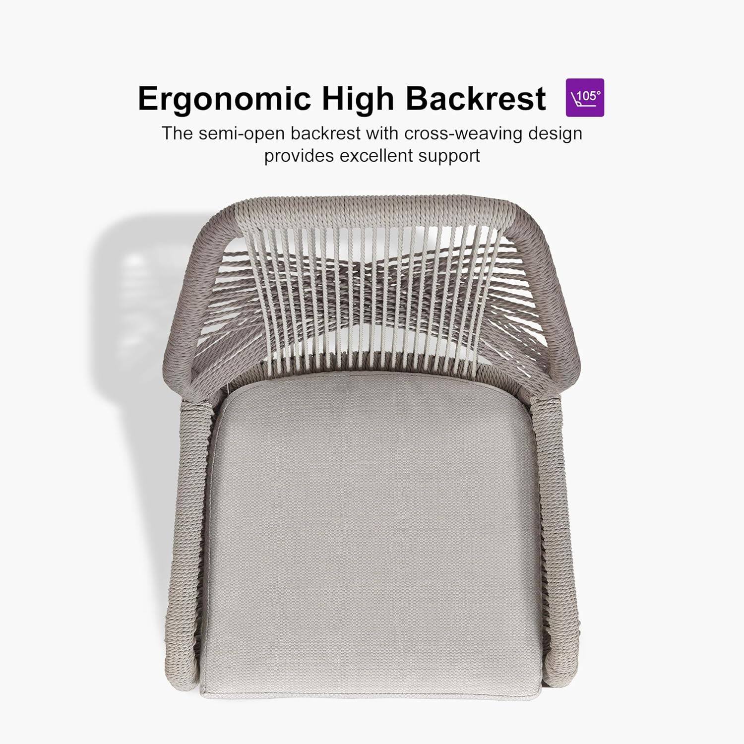 Ergonomic High Backrest

The semi-open backrest with cross-weaving design provides excellent support