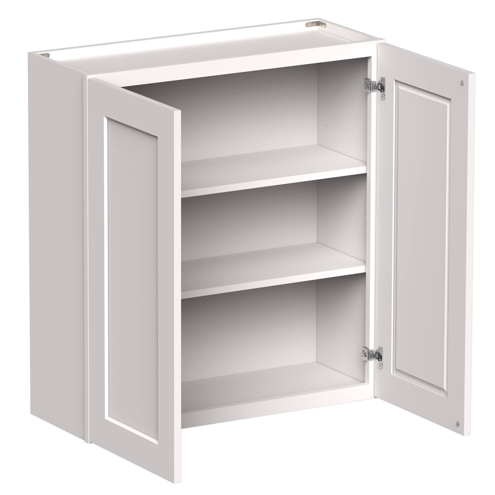 Angle. Boyel Living - 33-in W x 36-in H x 12-in D Shaker RTA Kitchen Wall Cabinet with Soft-Close - White Shaker.