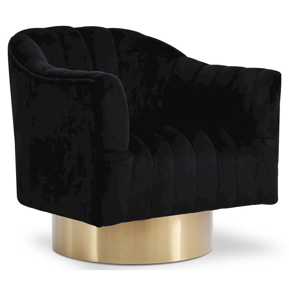 Meridian Furniture - Farrah Velvet Accent Chair - Black