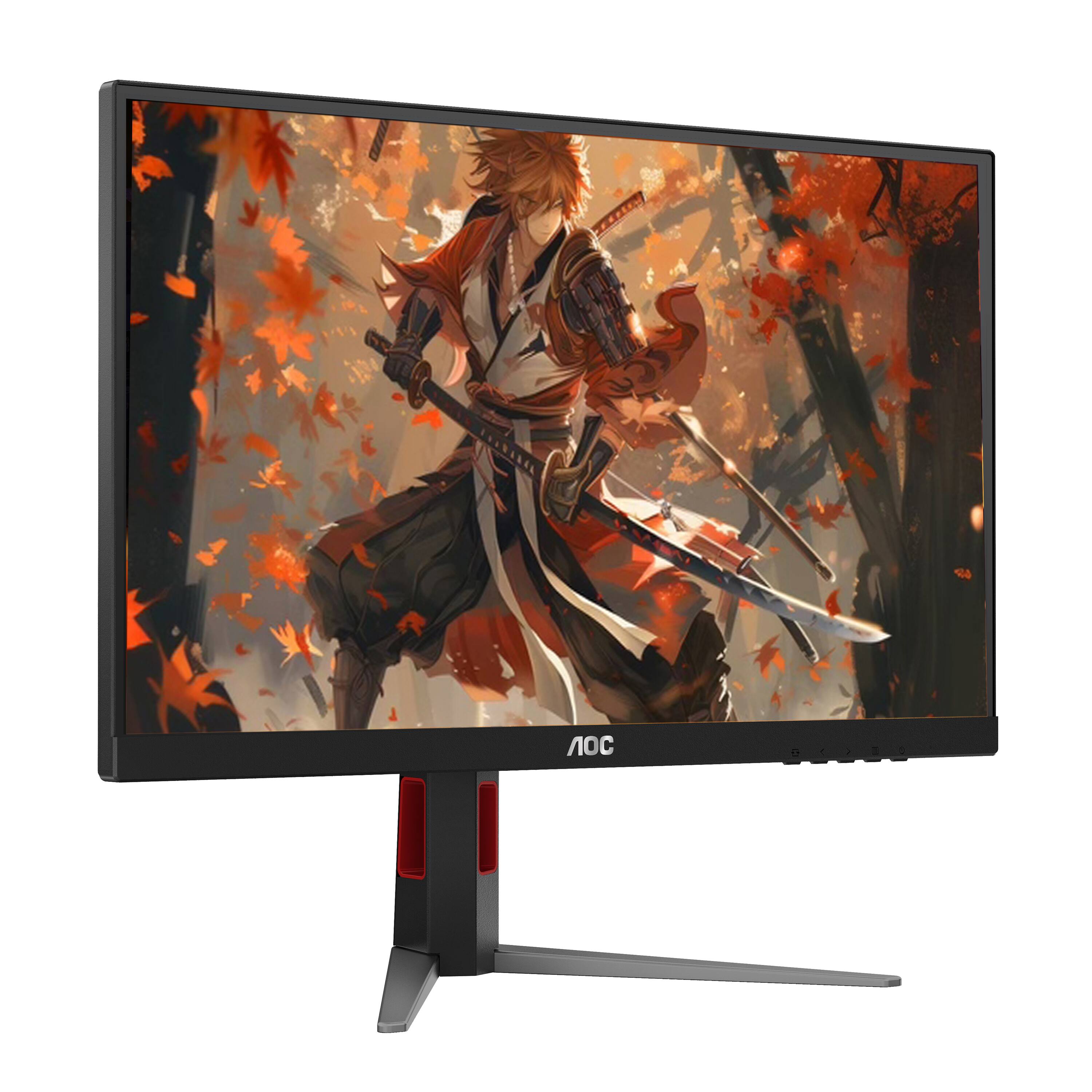 Angle. AOC - 27G4 27" IPS FHD 180Hz 1ms Gaming Monitor - Black/Silver/Red.