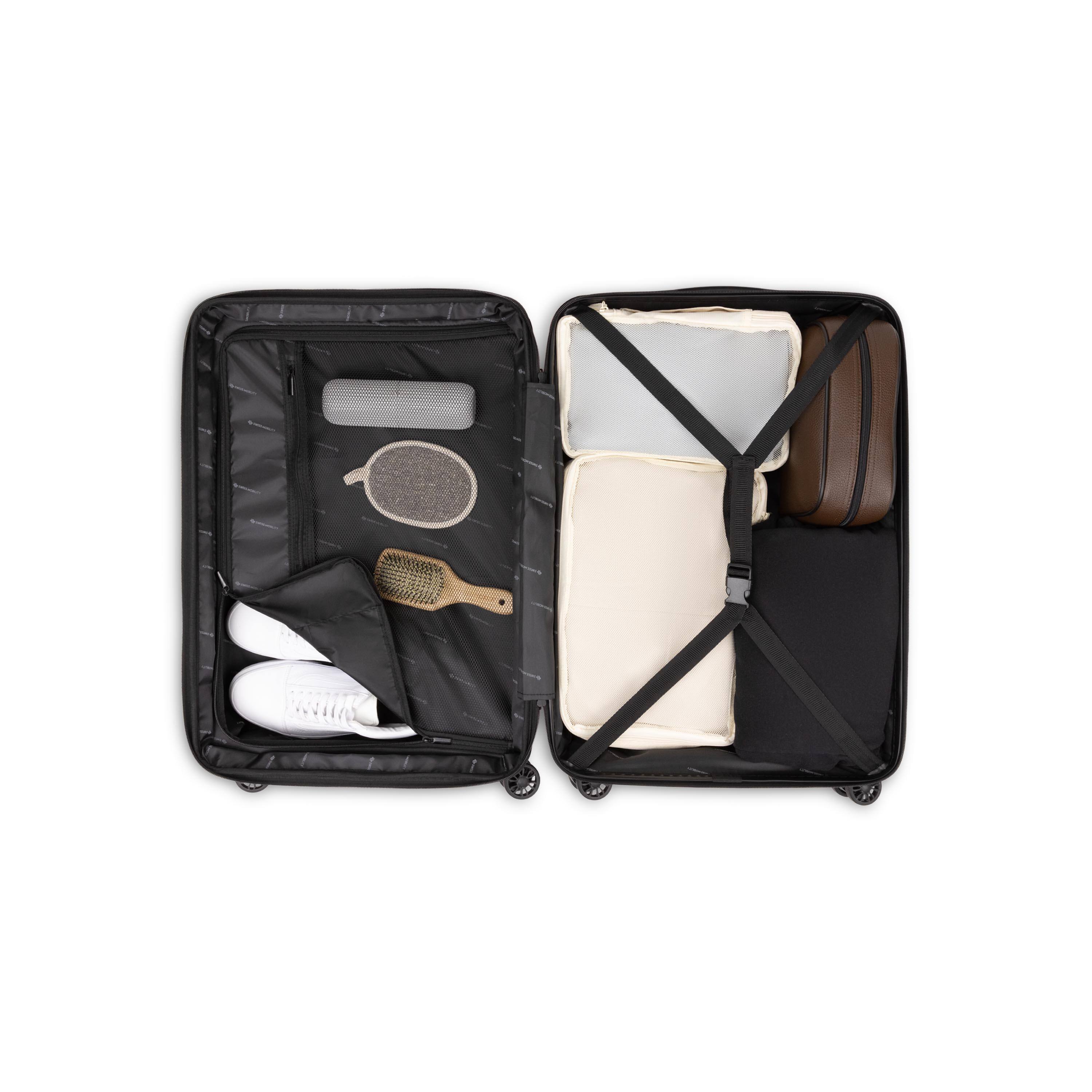 Alt View 1. Swiss Mobility - Swiss Mobility YVR 3 piece Hardside Luggage set - BLACK.