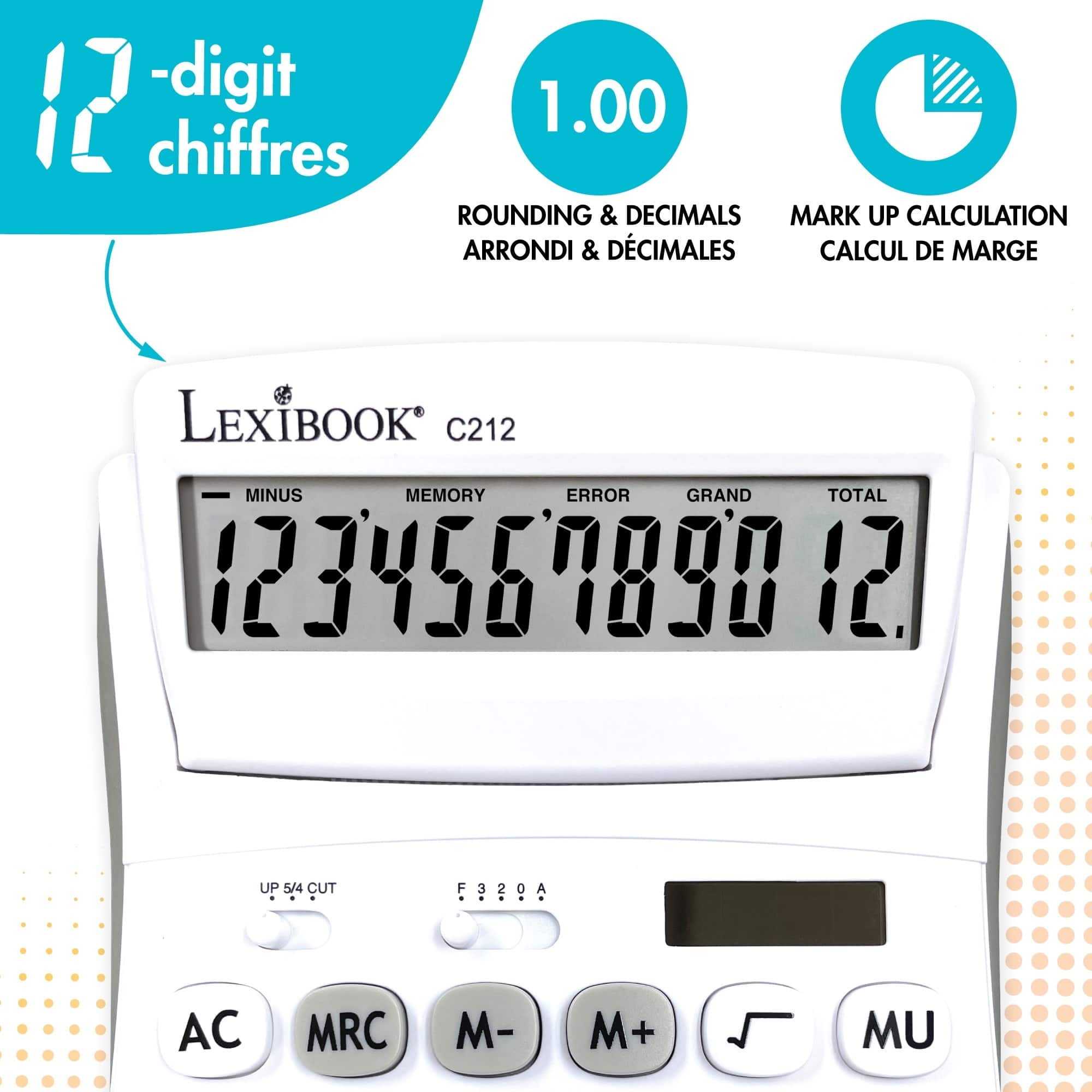 Lexibook - 12-digit Desktop Calculator