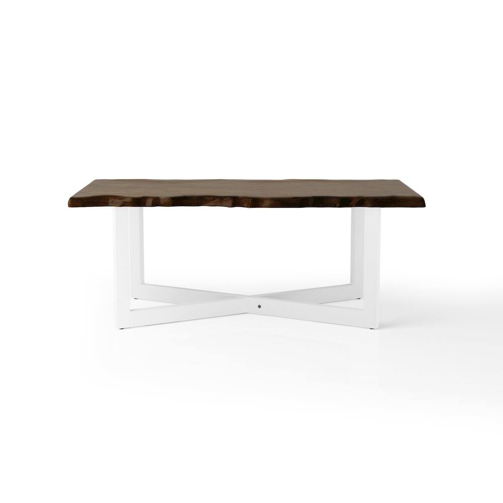 Alt View 1. Furniture of America - Baletto Contemporary Wood Coffee Table in Oak and White - Brown.