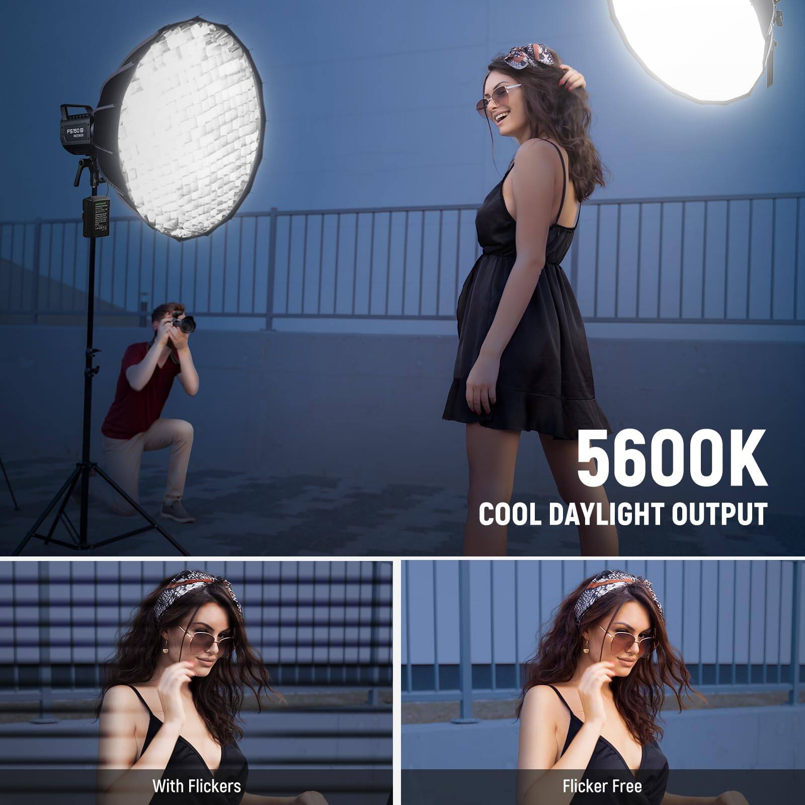 FERCO - 5600K COOL DAYLIGHT OUTPUT

With Flickers

5600K COOL DAYLIGHT OUTPUT

Flicker Free