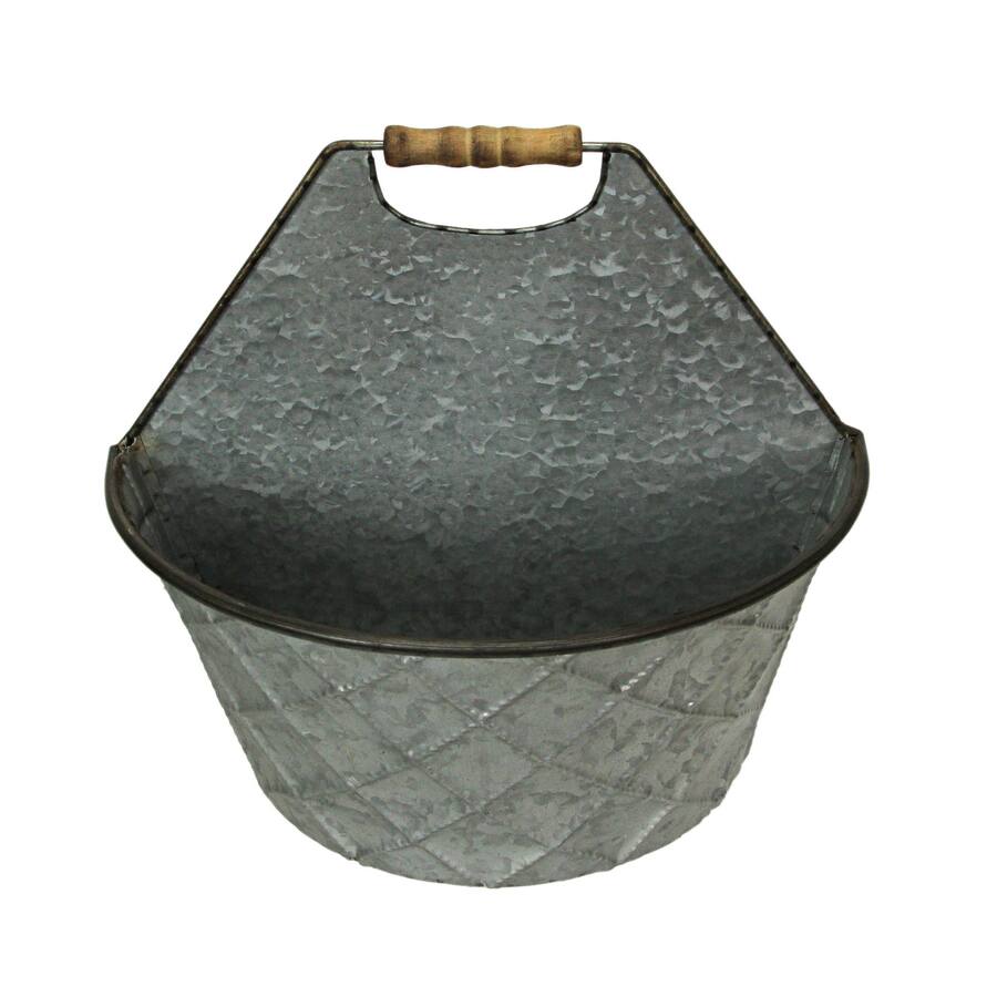 Small And Large Rocks Special T Imports Large & Small Galvanized Metal Rustic Wall Pocket ...