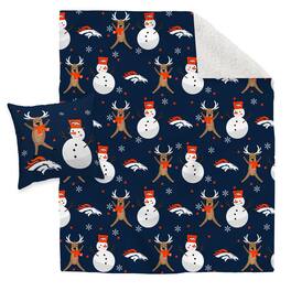 Pegasus - Holiday Reindeer Blanket and Pillow Combo Set - Multicolor