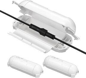 Front. BN-LINK - BN-LINK 2-Pack Outdoor Extension Cord Safety Cover, Waterproof, Weather-Resistant, 4-Latch, Fits 12/14/16 AWG, White - White.