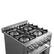 Alt View 8. Forno Appliances - 24 in. Wide 4 burner Breno 2.3 Cu. Ft. Freestanding Gas Convection Range with Storage Drawer - Silver.