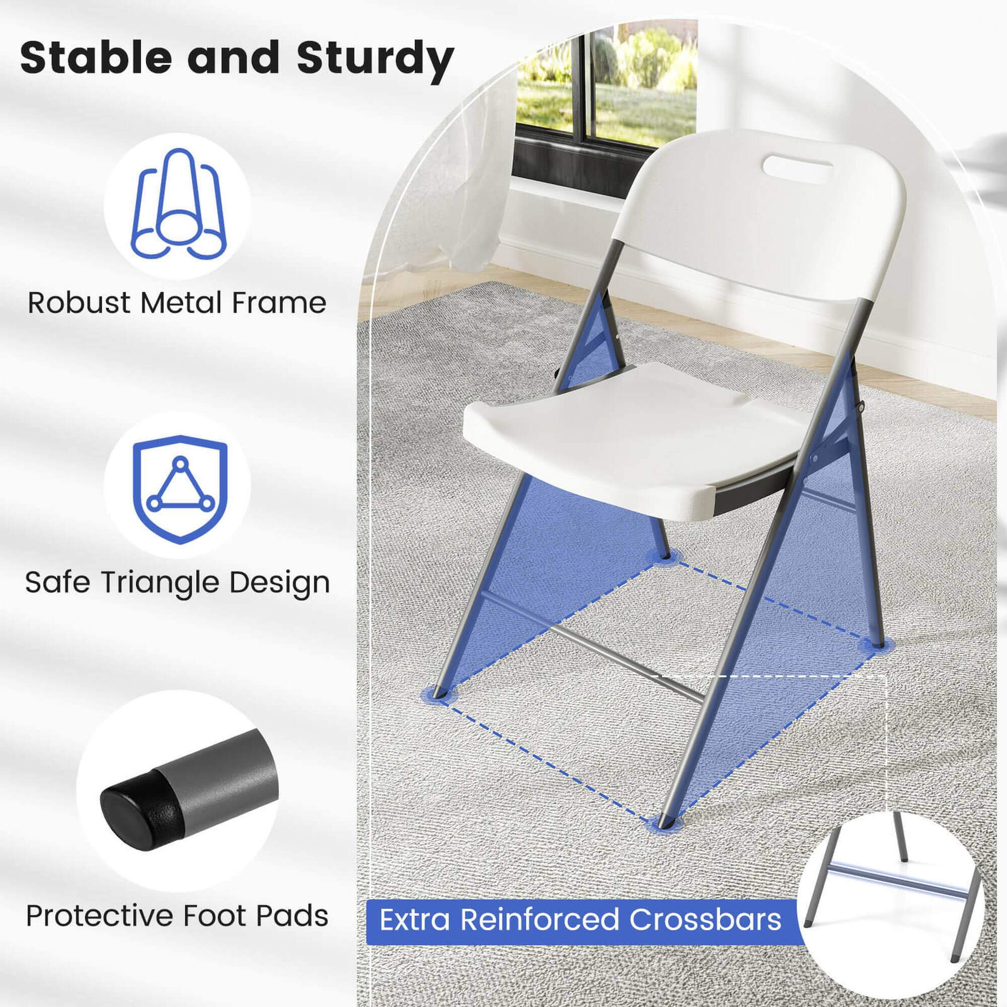 Stable and Sturdy Robust Metal Frame Safe Triangle Design Protective Foot Pads Extra Reinforced Crossbars