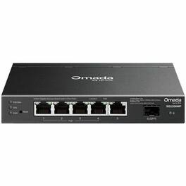 TP-Link - Omada Access 6-Port Gigabit Switch with 4-Port PoE+ - 5 Ports - Manageable - Gigabit Ethernet - 10/100/1000Base-T - Black