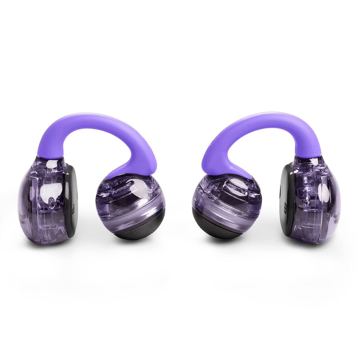 Alt View 9. JBL - JBL Soundgear Clips True Wireless Open-Ear Headphones Bundle with gSport Case - Purple.