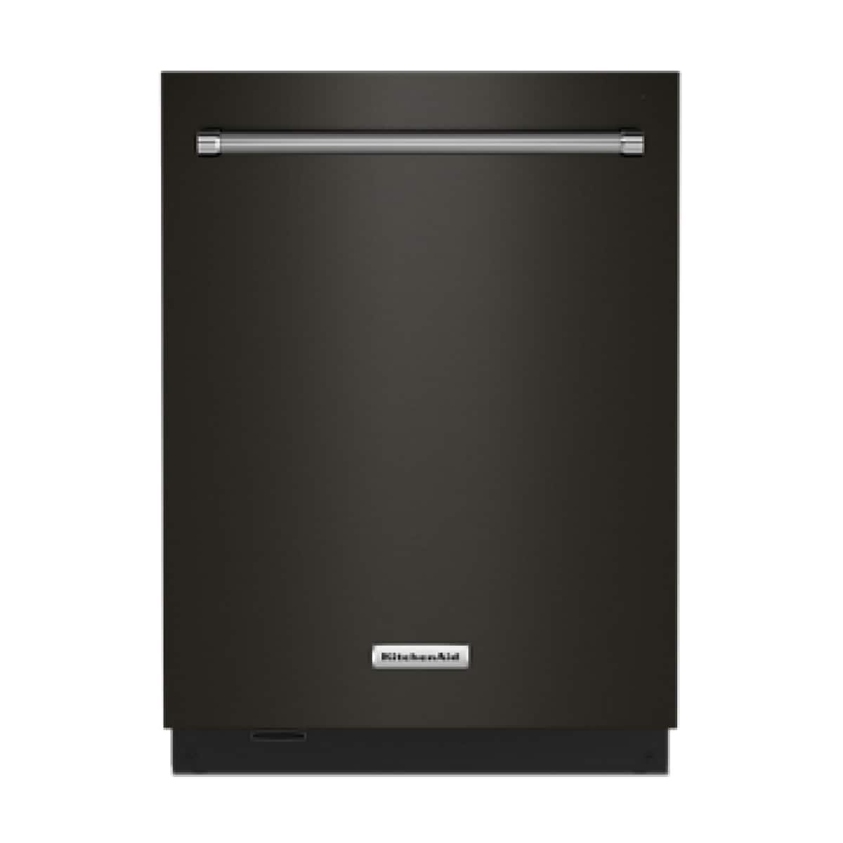 KitchenAid - 360 Max Jets Third Rack Dishwasher with Fan-Enabled ProDry System, 44 dBA - Black Stainless Steel with PrintShieldâ„¢ Finish - Front_Zoom