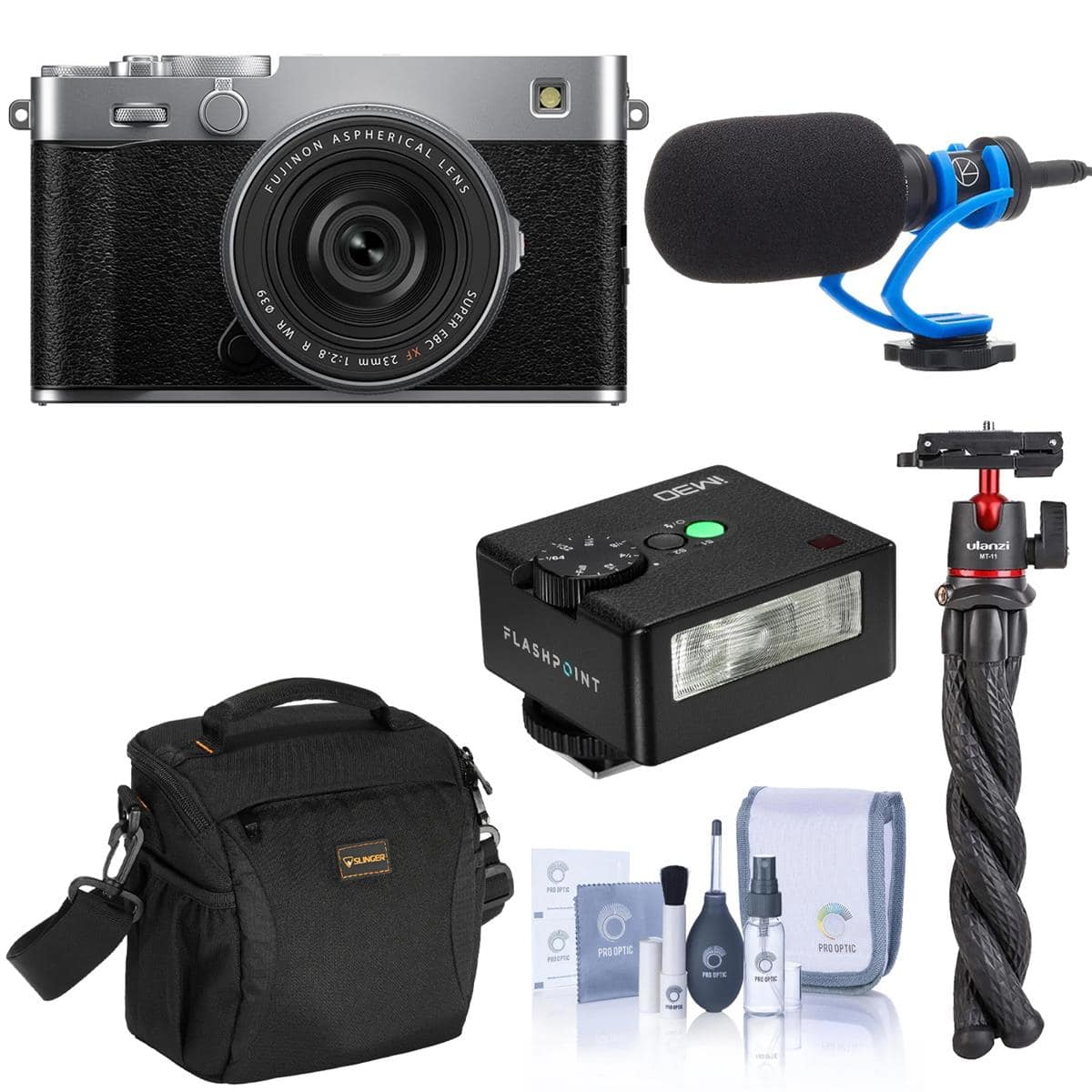 Bundle - Fujifilm - X-E5 Mirrorless Camera with XF 23mm f/2.8 R WR Lens, Silver, with TASC300 Microphone, MT-11 Tripod, iM30 price history on PriceWatchPro