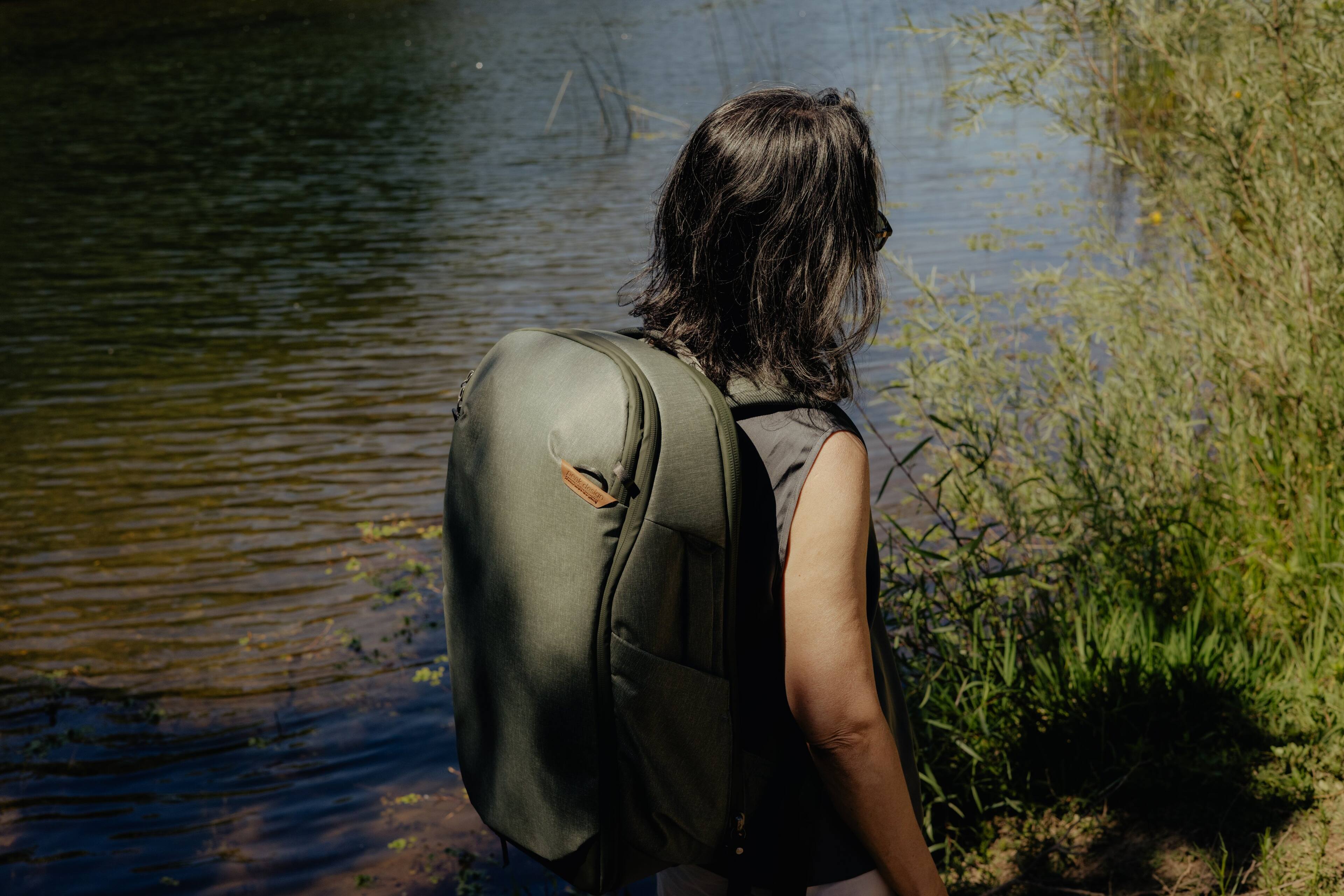 Alt View 17. Peak Design - Travel Backpack 30L - Sage.