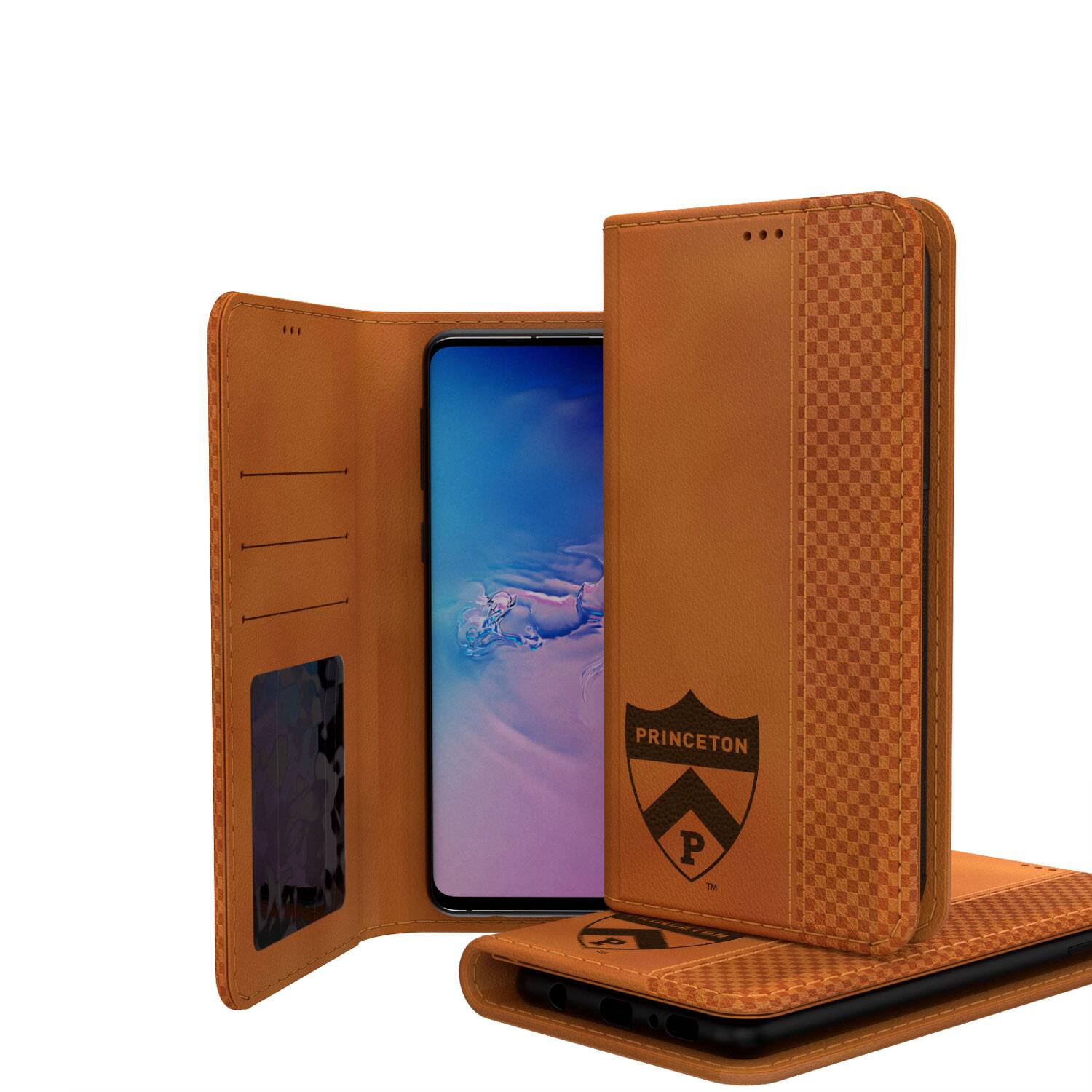 Alt View 1. Keyscaper - Princeton Tigers Galaxy Burn Design Folio Case - S22 Ultra - Multicolor.
