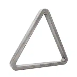 GSE Games & Sports Expert - Deluxe Brushed Grey Solid Wood 8-Ball Triangle Ball Rack for 2-1/4" Pool Balls, Billiard Ball Rack - Gray