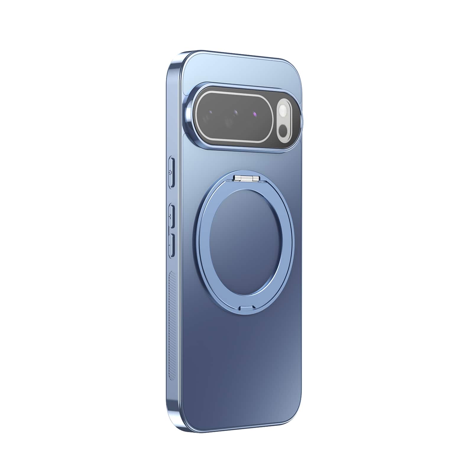 Dteck - Shockproof Frosted Phone Case for Google Pixel 11 Pro XL, 360 Ring Stand Magnetic Cover with Full Lens Film Protection - Lightblue price history on PriceWatchPro