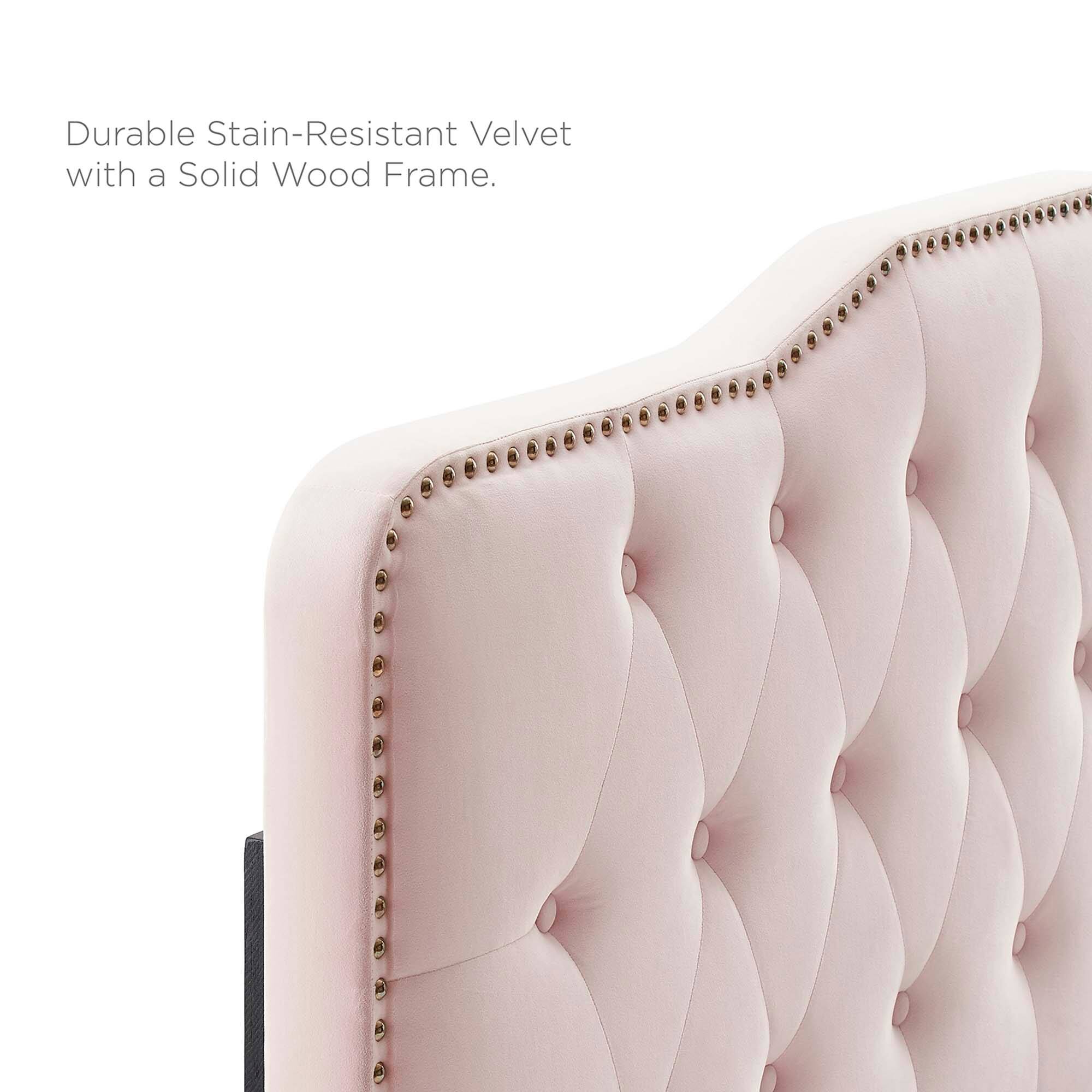 Durable Stain-Resistant Velvet with a Solid Wood Frame.