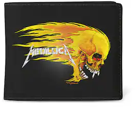 PopMarket - Metallica - Rocksax - Metallica - Pushead Flame Logo - Wallet with Coin Pocket (Black) - Multicolor