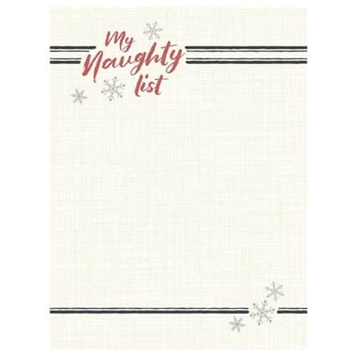 BreeBe - My Naughty List Notepad - White