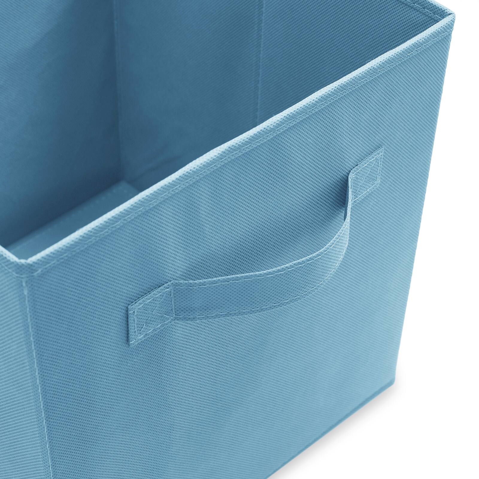 Alt View 2. Casafield - (Set of 6) Collapsible Fabric Cubes - Storage Bins - Baby Blue.