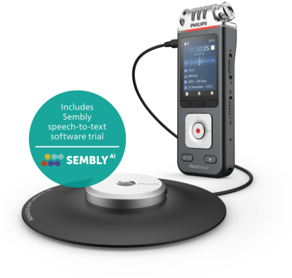 PHILIPS JAN 001025 002035 015 1 13 - 3325  
Includes Sembly speech-to-text software trial  
AI SEMBLY VoiceTracer