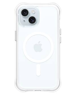Ornarto - Air Case for iPhone 15 Clear, Compatible with MagSafe, Military-Grade Drop Protection Case - White