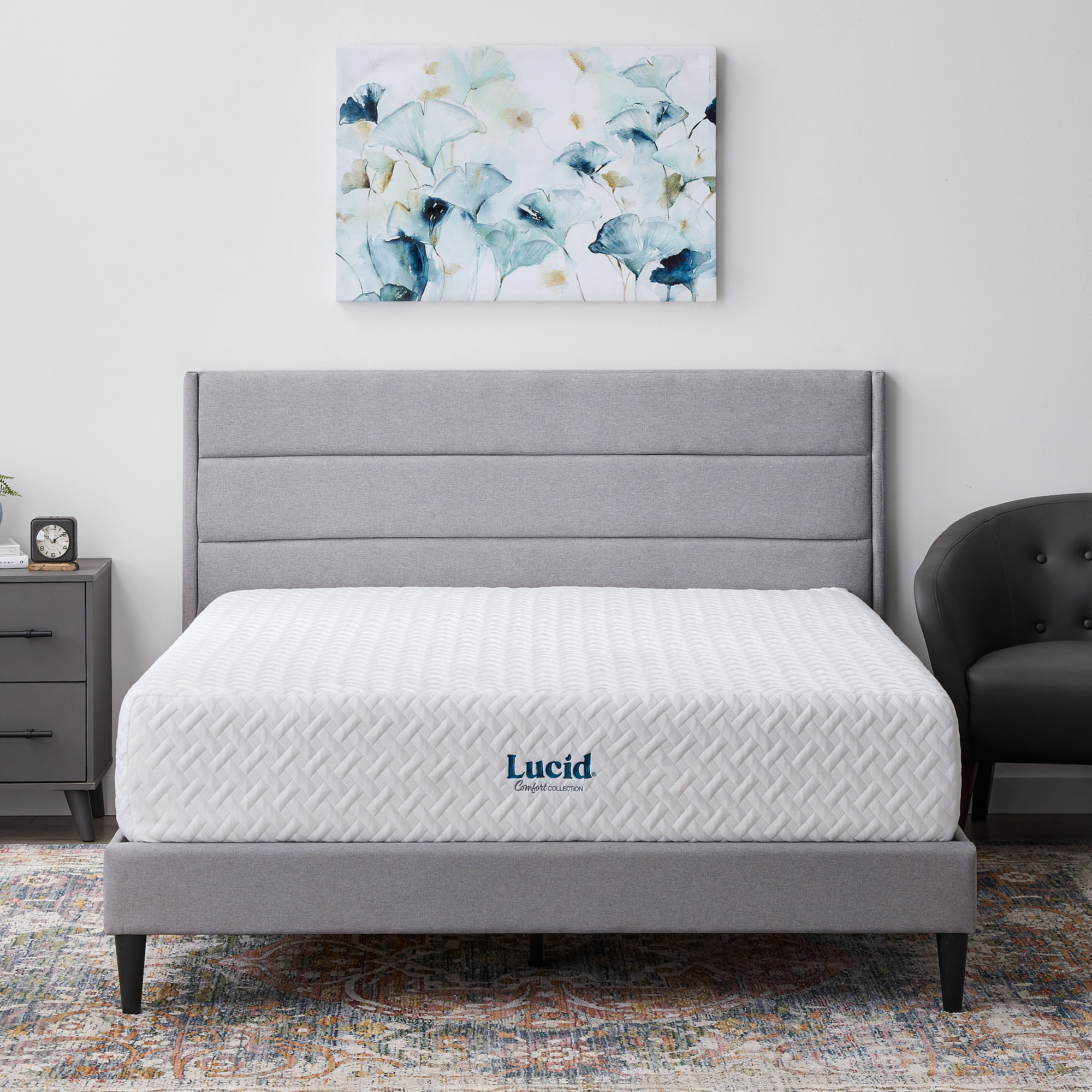 Lucid Comfort Collection – 12-inch Firm Gel Memory Foam Mattress – Full – White Sansujyuku sansujyuku.com