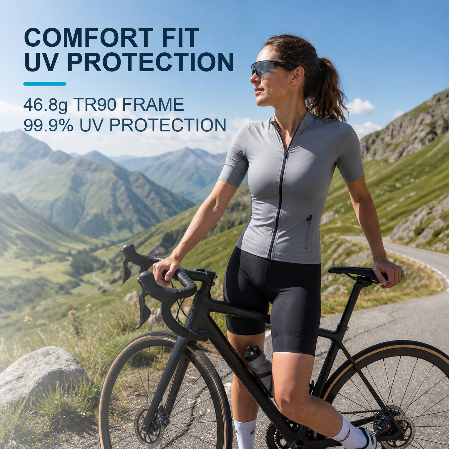 COMFORT FIT UV PROTECTION

46.8g TR90 FRAME
99.9% UV PROTECTION