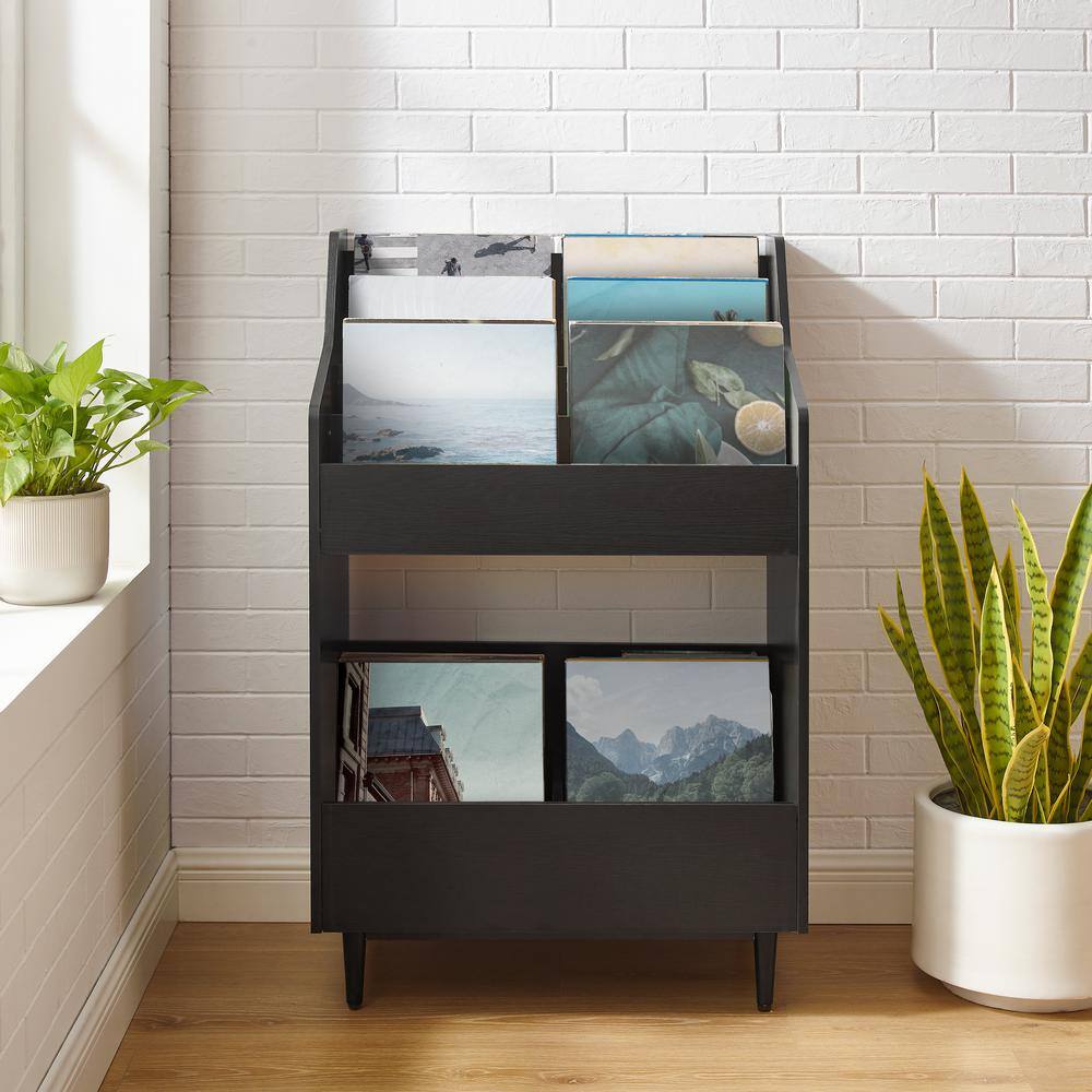 Alt View 7. Crosley Furniture - Liam Vinyl Record Storage Stand - Black.