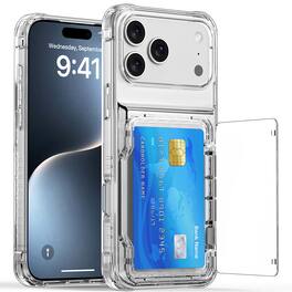Topteng - Phone Case for iPhone 17,iphone 17 Air,iPhone 17 Pro, with Card Holder, Clear Shockproof - iphone 17 Pro Max