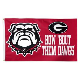 WinCraft - Georgia Bulldogs 3' x 5' Single-Sided Deluxe Mascot Flag - Multicolor