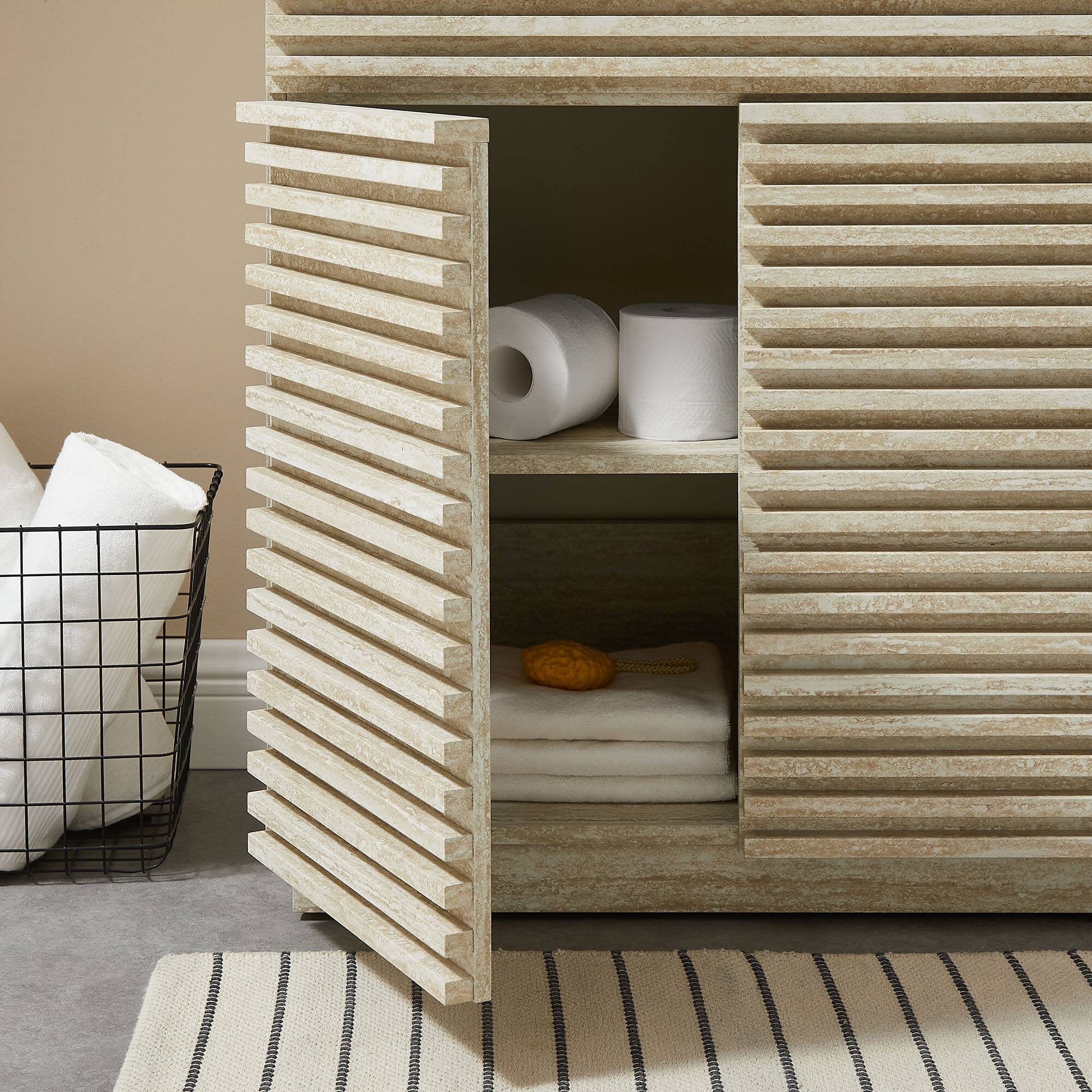 Alt View 1. Modway - Render 30" and 36" Bathroom Cabinets Basin Not Included by Modway - Travertine.