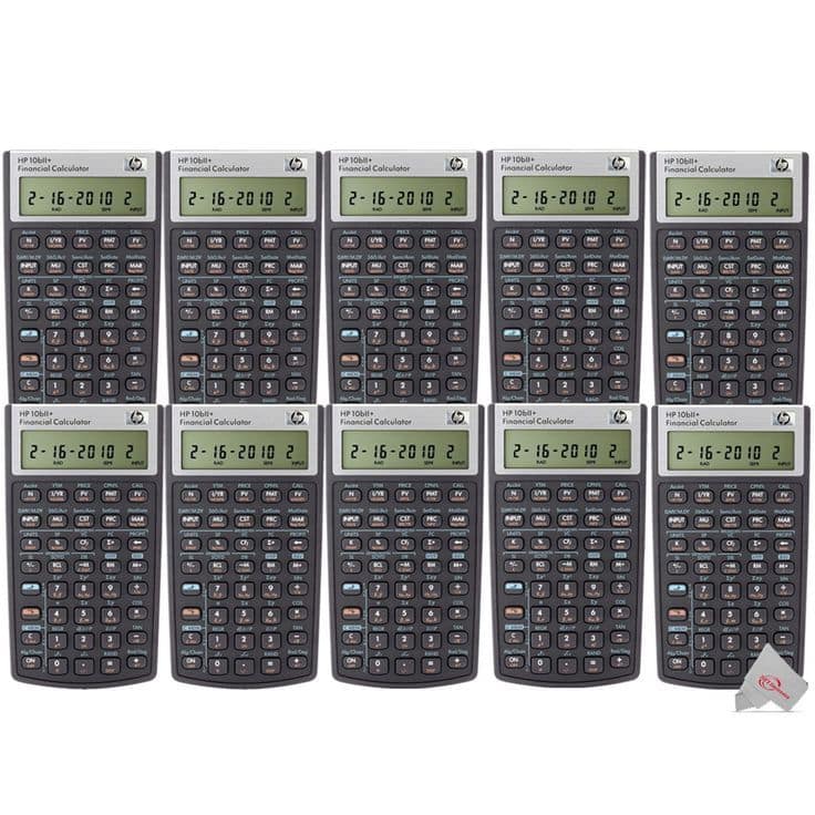 Ten HP 10bII+ Financial Calculator - Black