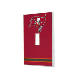 Keyscaper - Tampa Bay Buccaneers Stripe Single Toggle Light Switch Plate - Multicolor