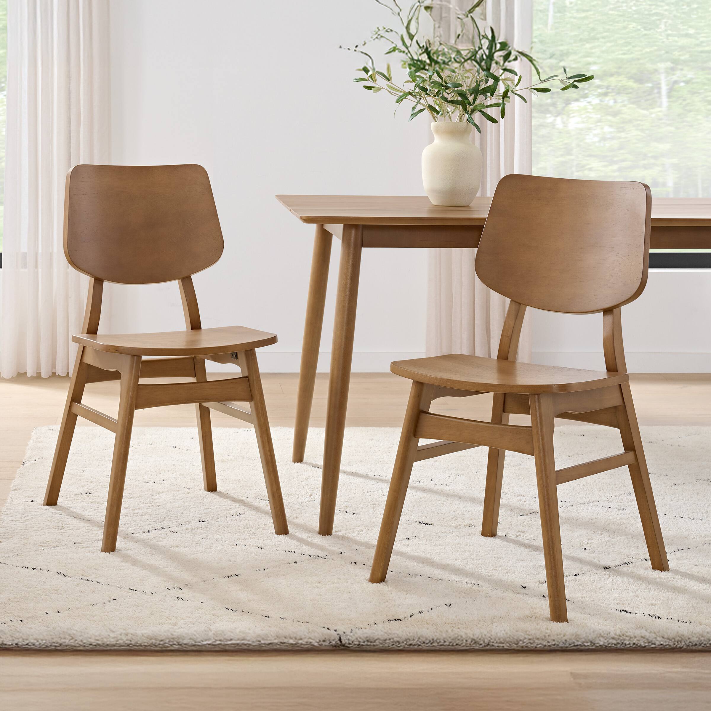 Alt View 1. Alaterre Furniture - Set of 2 Dining Chairs - Warm Pecan.