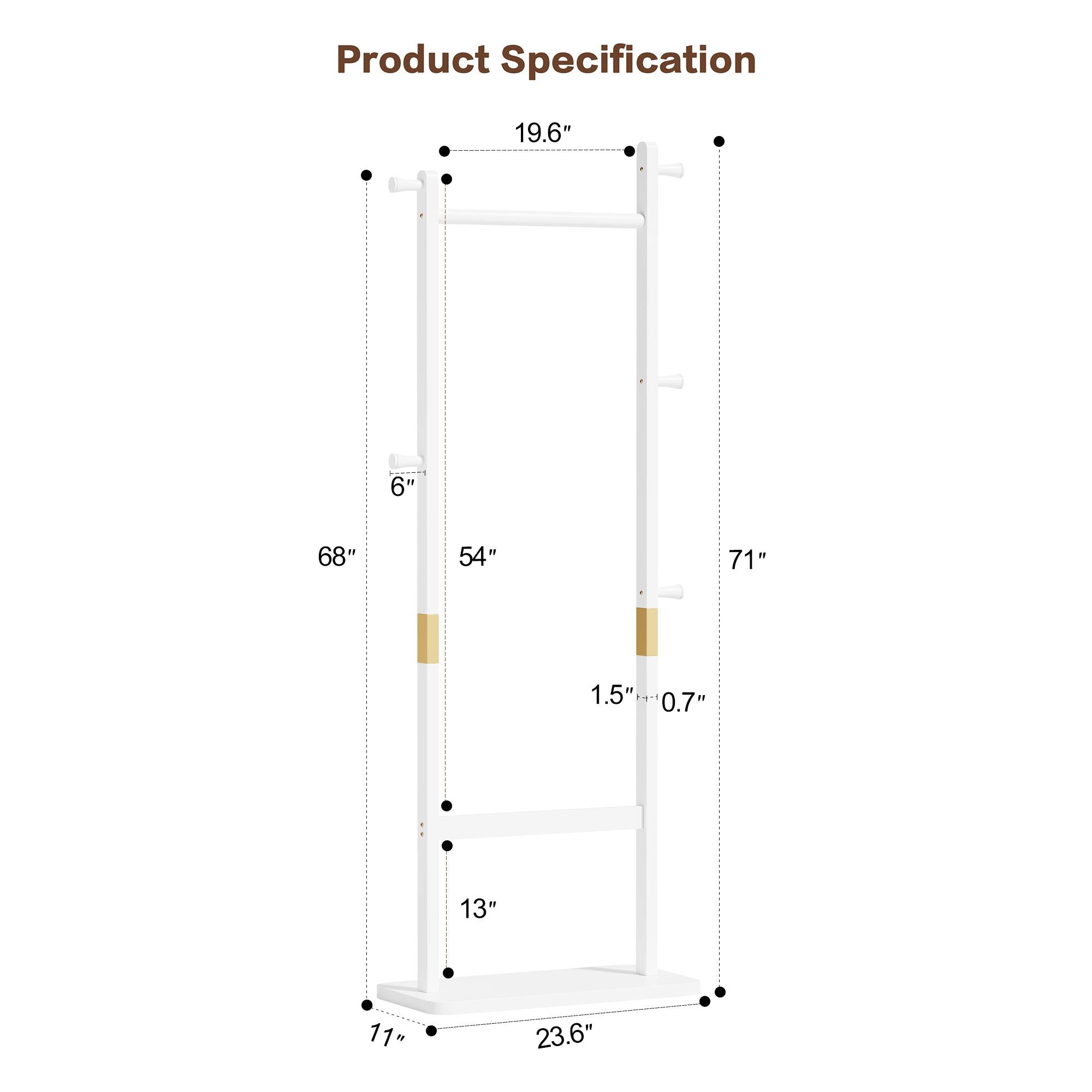 Product Specification
19.6"
6"
68"
54"
71"
1.5" x 14-1" x 0.7"
13"
11"
23.6"