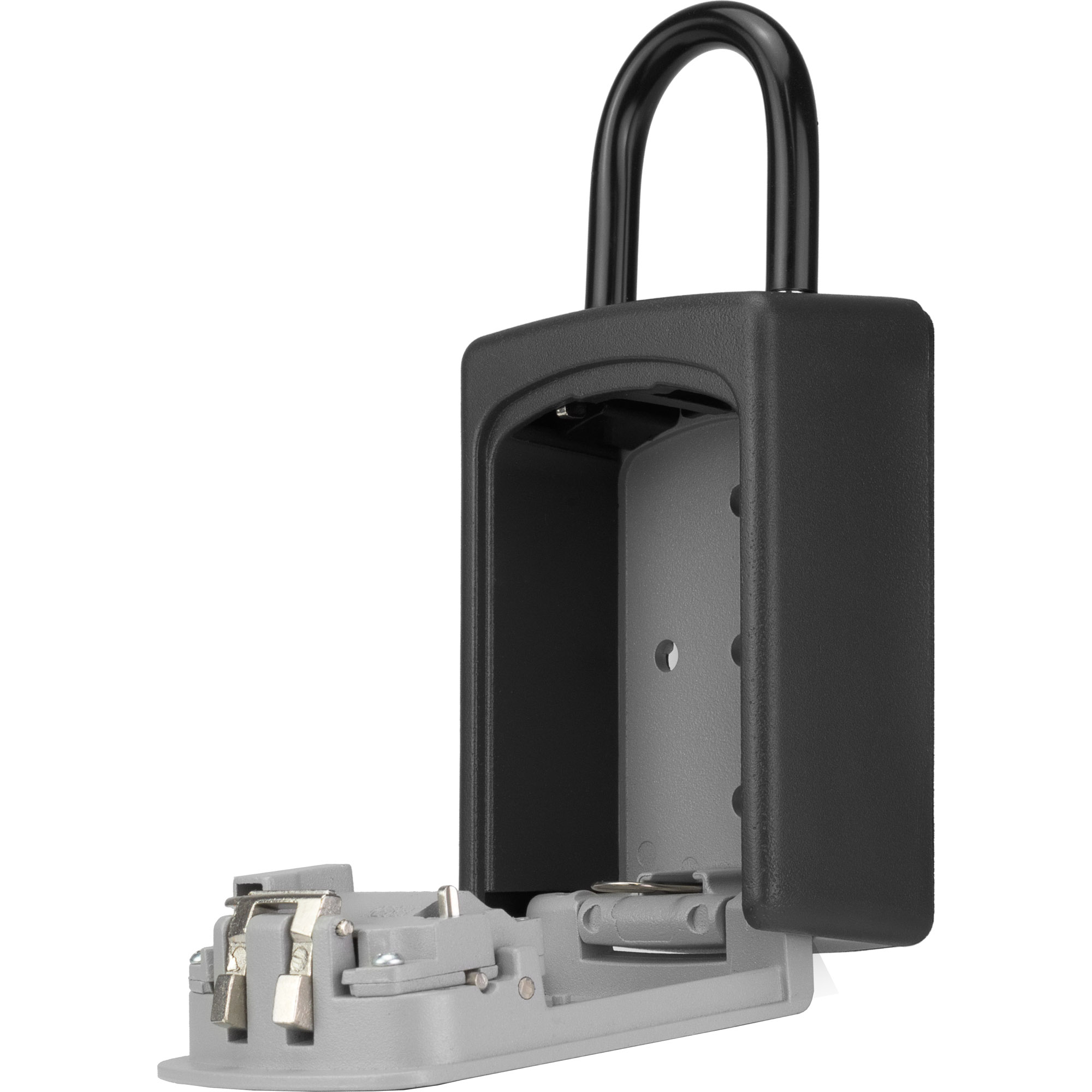 Angle View: Barska - Combination Key Lock Box with Door Hanger and Wall Mount - Black