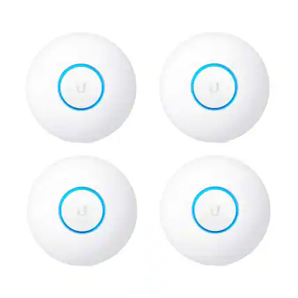 Front. Ubiquiti Networks - UniFi nanoHD UAP-nanoHD-US Compact Dual Band Wave2 Enterprise Wi-Fi 4x4 MIMO 1730 Mbps (4-Pack) - White.