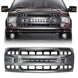 AMERICAN MODIFIED - Armor Grille with Off Road Lights for 2009-2014 Ford F150 - 09-14 F-150 (w/ Offroad LED)