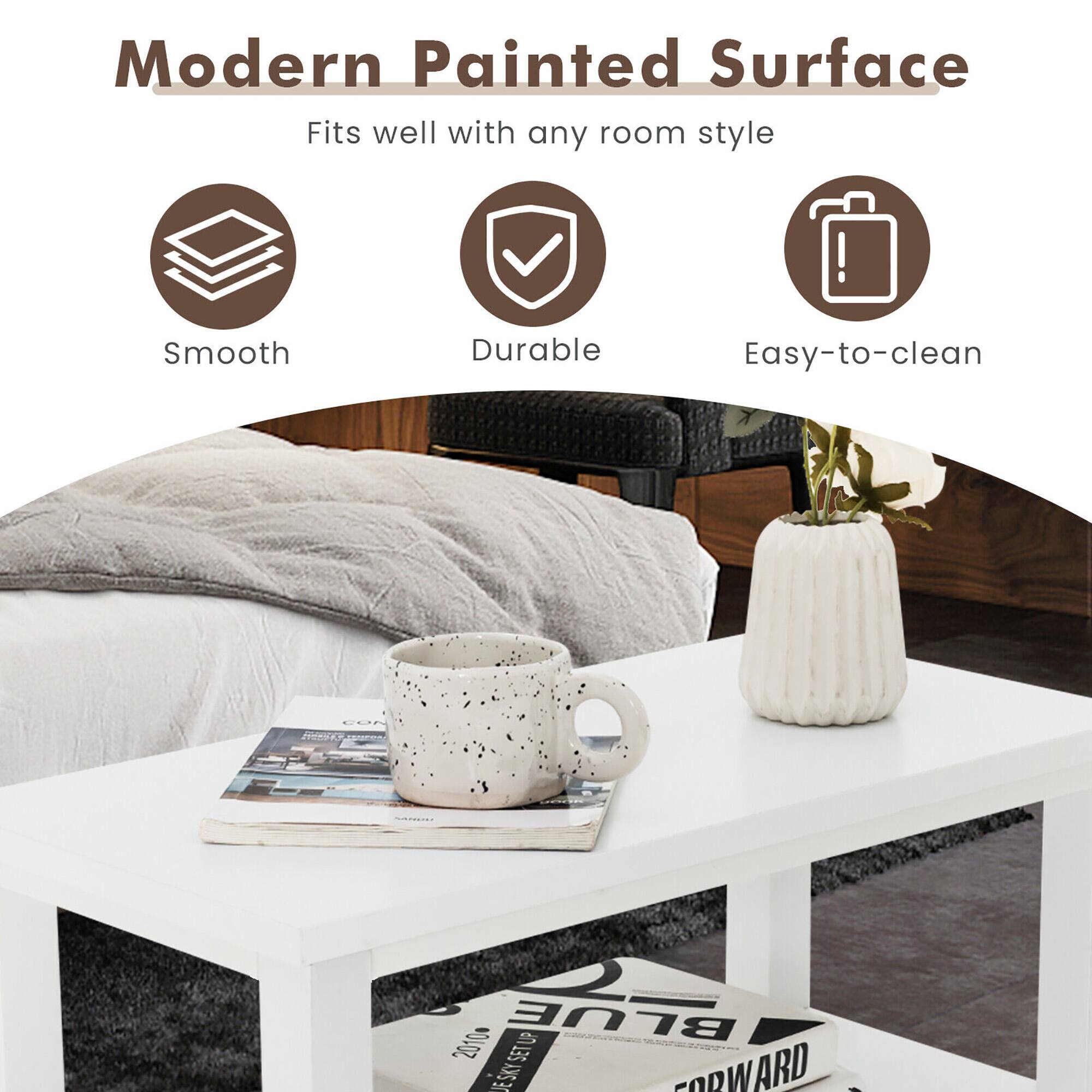 Modern Painted Surface fits well with any room style. It is smooth, durable, and easy-to-clean.