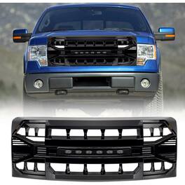 AMERICAN MODIFIED - Front Armor Grille Compatible w/ 09-14 Ford F150, Glossy Black