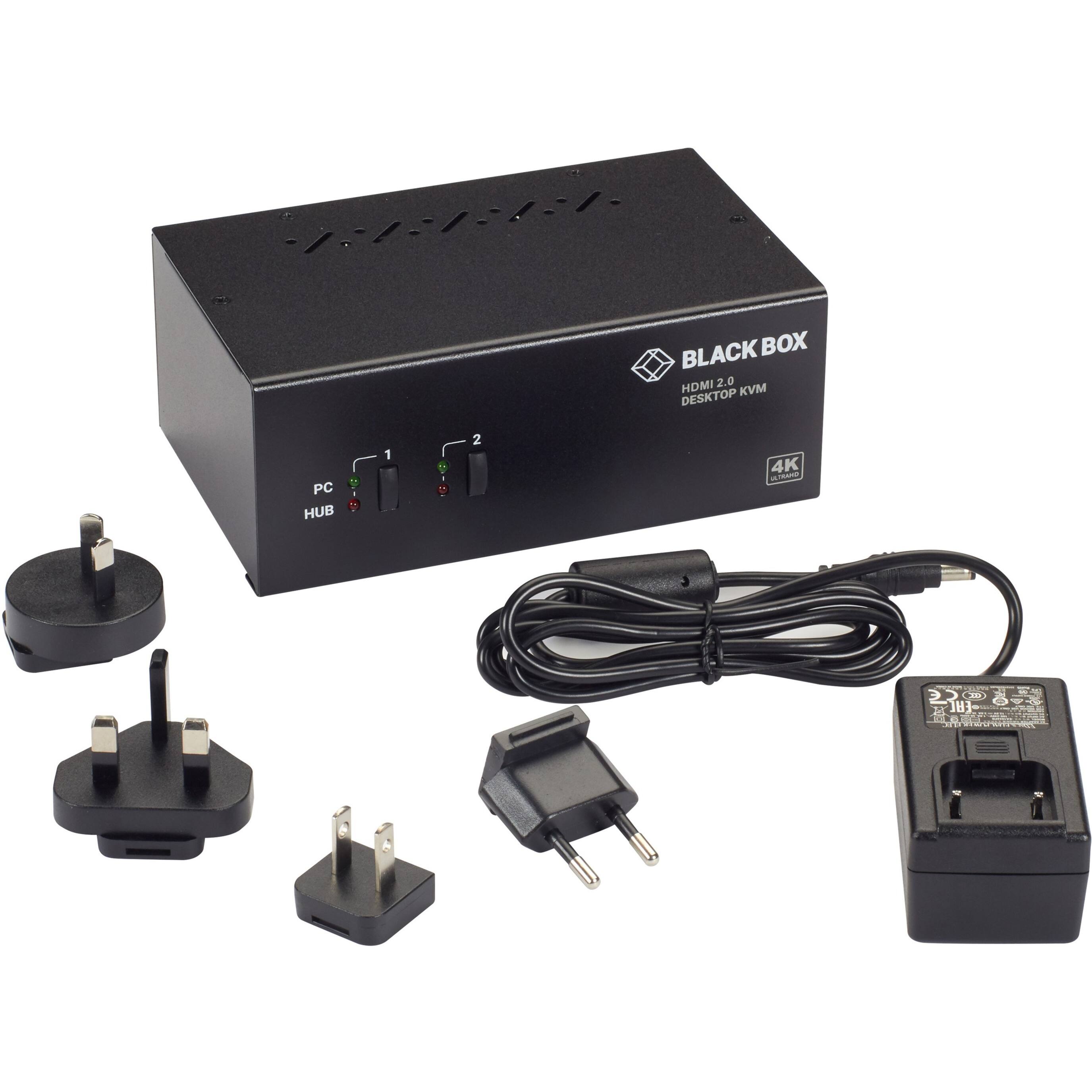 BLACK BOX HDMI 2.0 DESKTOP KVM PC HUB  
1 2  
4K ULTRANO  
YOURSE CE "EAC 50