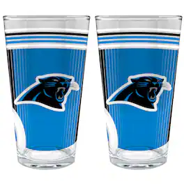 Great American Products - Carolina Panthers Two-Piece 16oz. Pint Glass Set - Multicolor