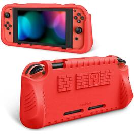 Kitcheniva - Durable Kids Case For Nintendo Switch 2017 With Ergonomic Handle Grip - Red