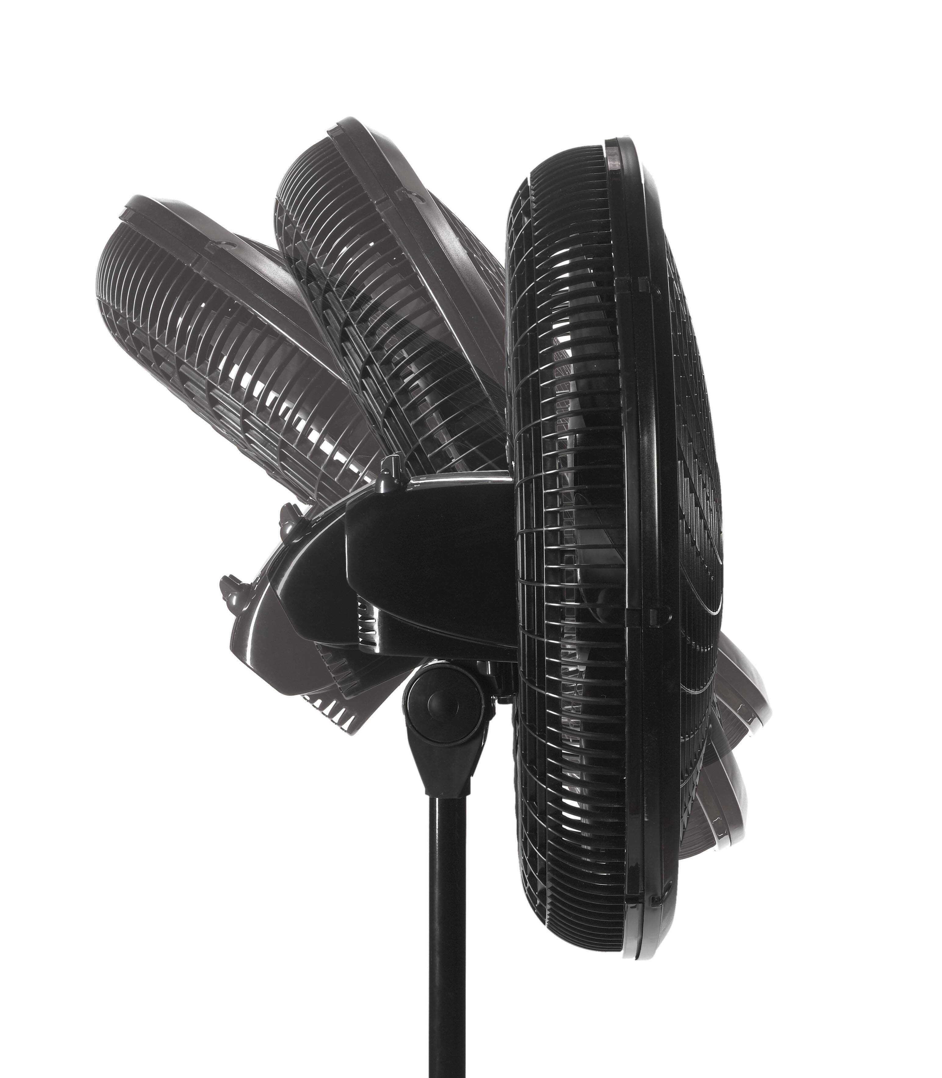 Alt View 7. Lasko - 18 in. Oscillating 3-Speed Adjustable Large Room Pedestal Fan - Black.