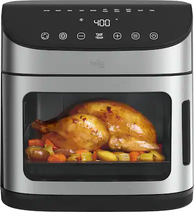 AIR FRY
ROAST
BROIL
BAKE
REHEAT
KEEP WARM
DEHYDRATE
ROAST SERIES
TOAST
PIZZA
400 °F
TIME TEMP
+
START STOP
bella PRO
