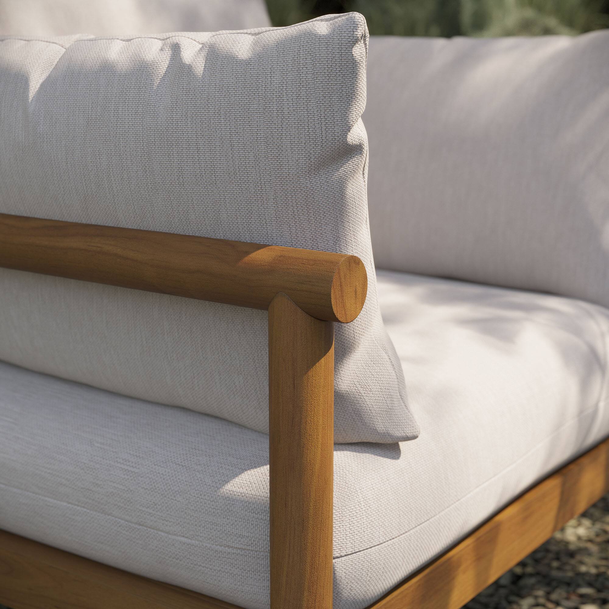 Alt View 1. Modway - Eleni Outdoor Teak Wood Armchair by Modway - Natural Sail.